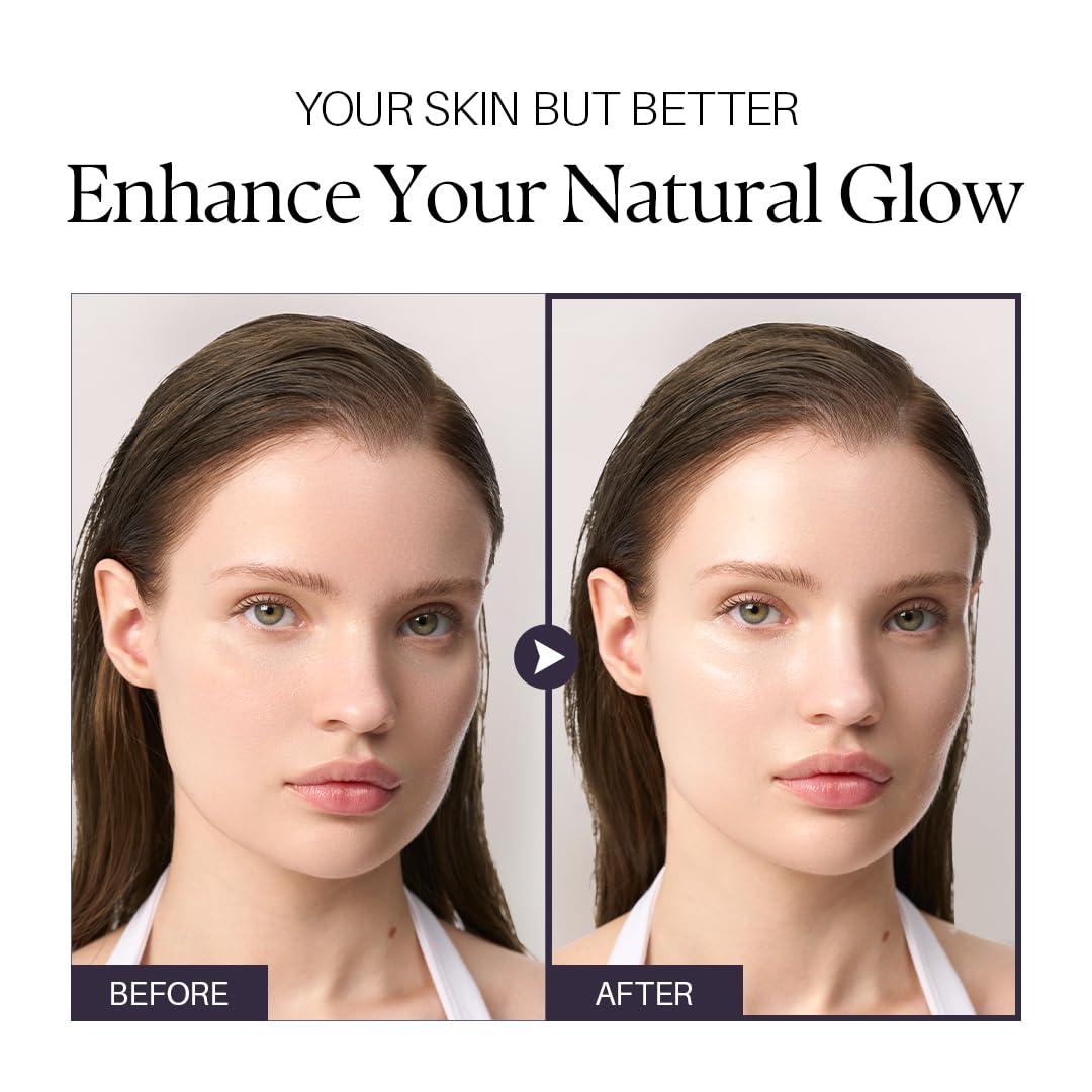 d'alba Piedmont before and after on face showing natural tone-up radiance