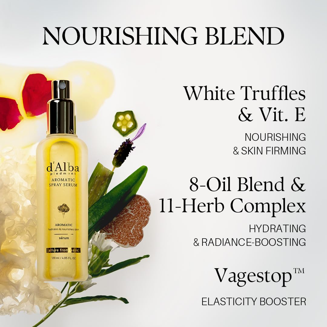 d'alba Piedmont Trufferol and rose water visual illustrating antioxidant nourishment