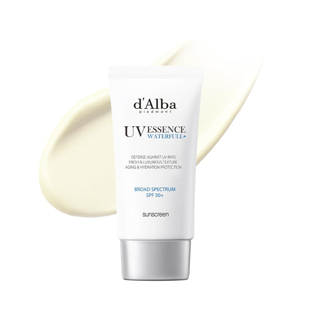 d'alba Piedmont front packaging showing SPF 50+ and compact size benefit