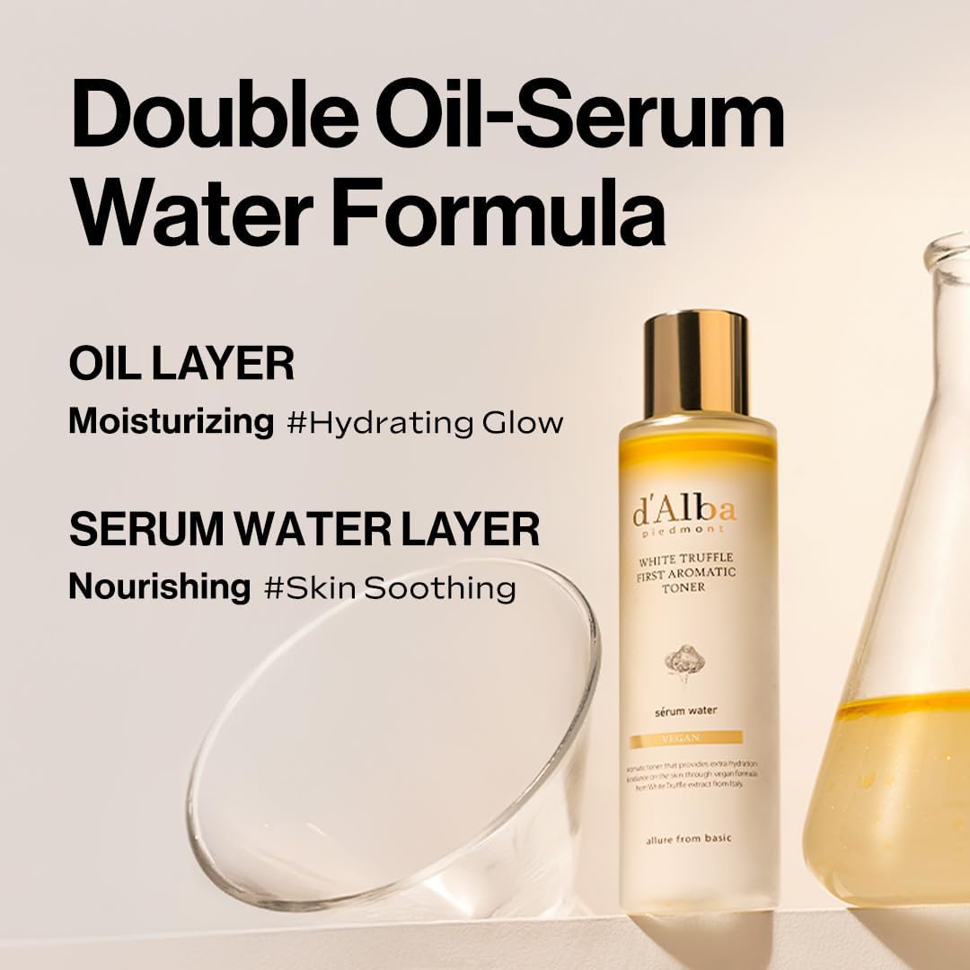 d'alba Piedmont bi-phase texture close-up showing layered formula for versatile hydration
