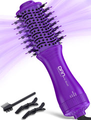 DAN Technology front view of mini oval brush showing compact design and travel benefit