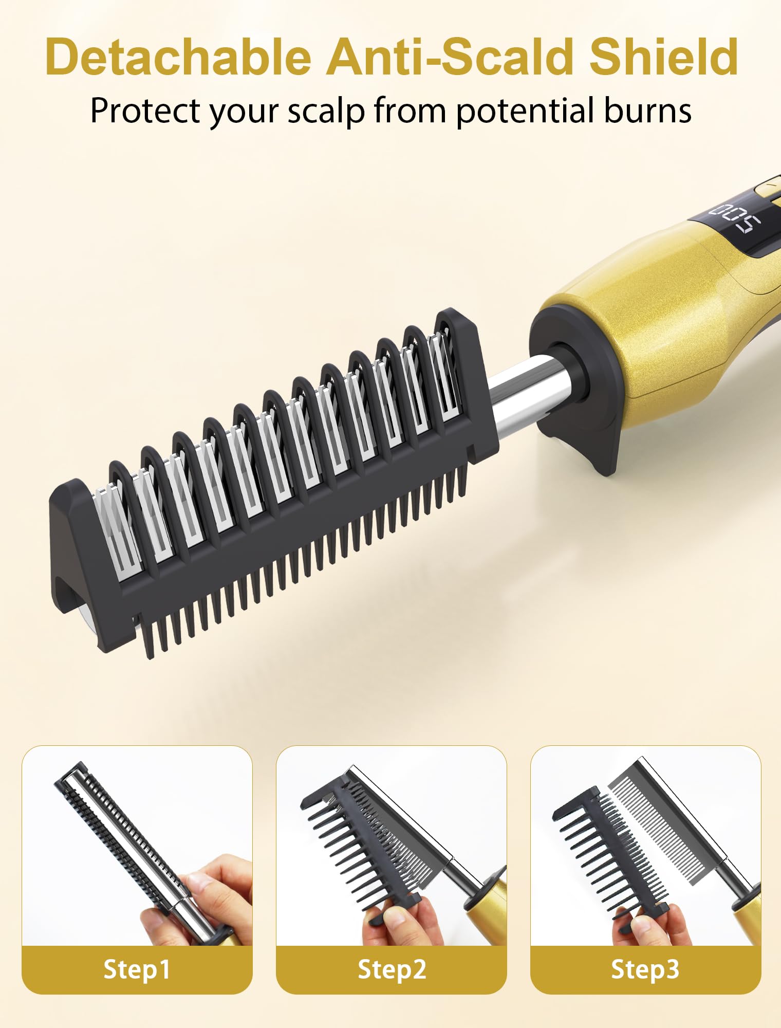 DAN Technology gold finish texture highlighting durable design and salon-style appearance