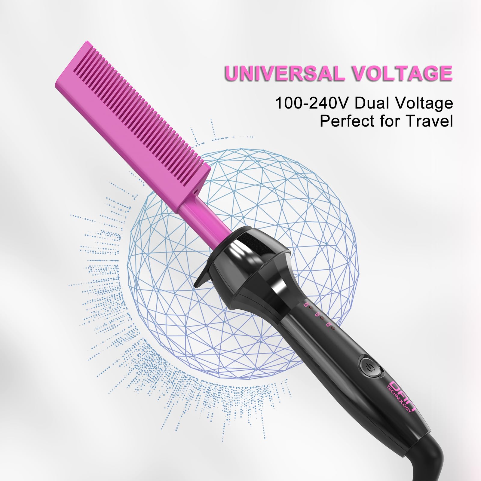 DAN Technology smoothing natural hair roots for faster touch-up benefit