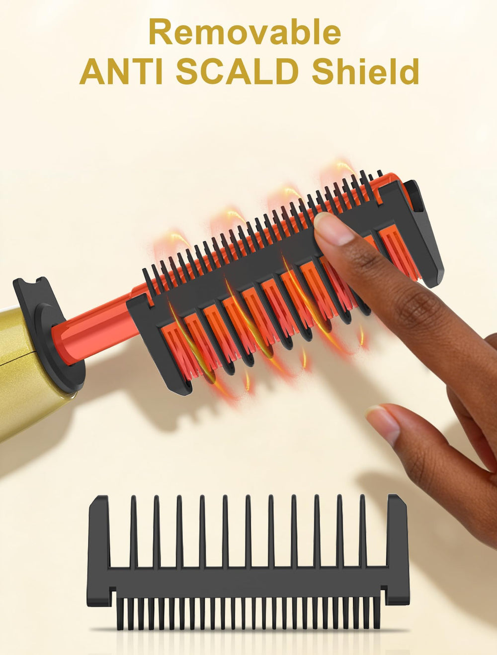 DAN Technology titanium comb teeth close-up illustrating even heat distribution for smoother results