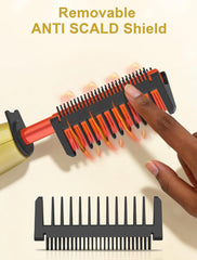 DAN Technology titanium comb teeth close-up illustrating even heat distribution for smoother results