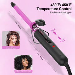 DAN Technology curling iron styling short hair, creating tight defined ringlets
