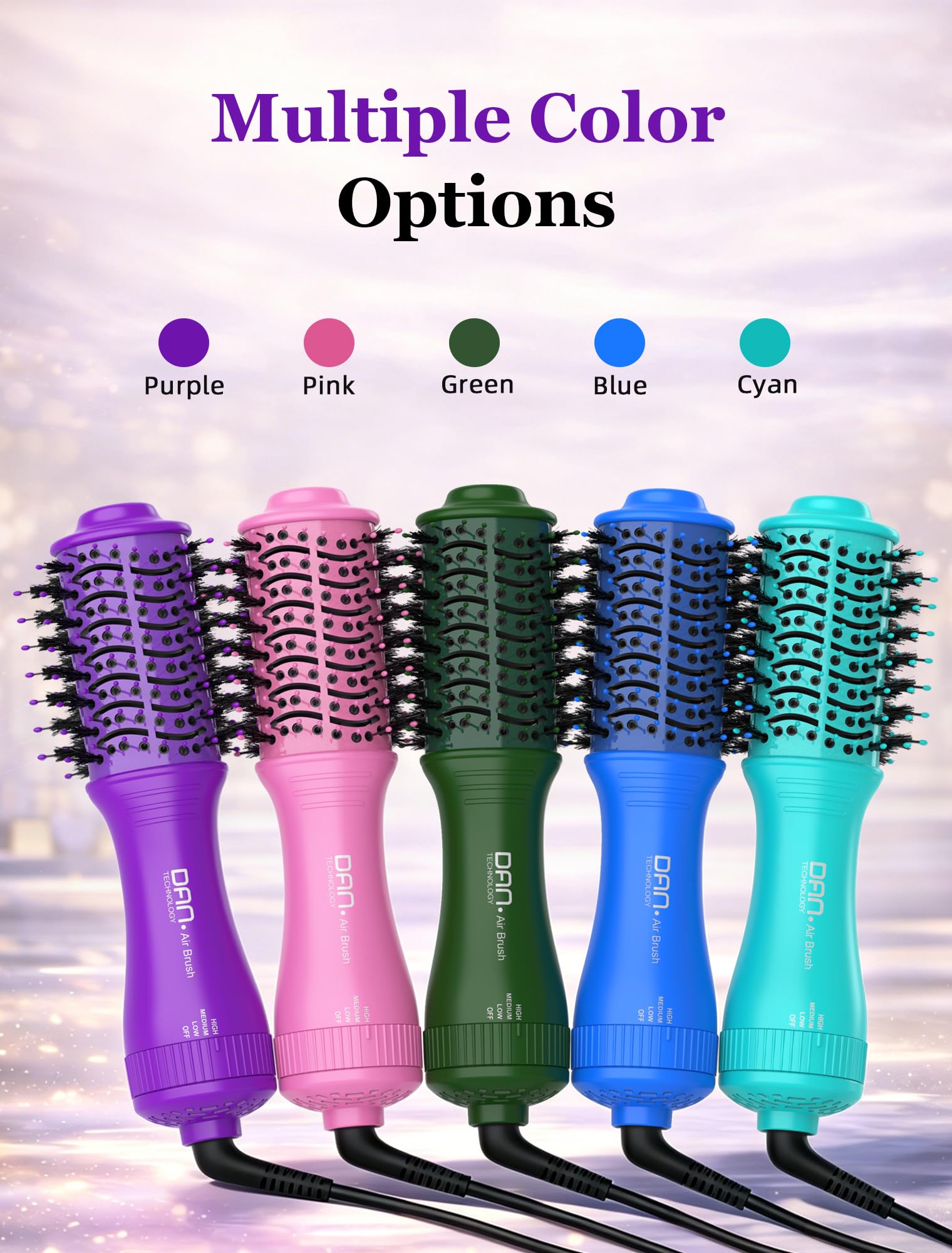 DAN Technology lifestyle shot at mirror delivering salon-like results at home