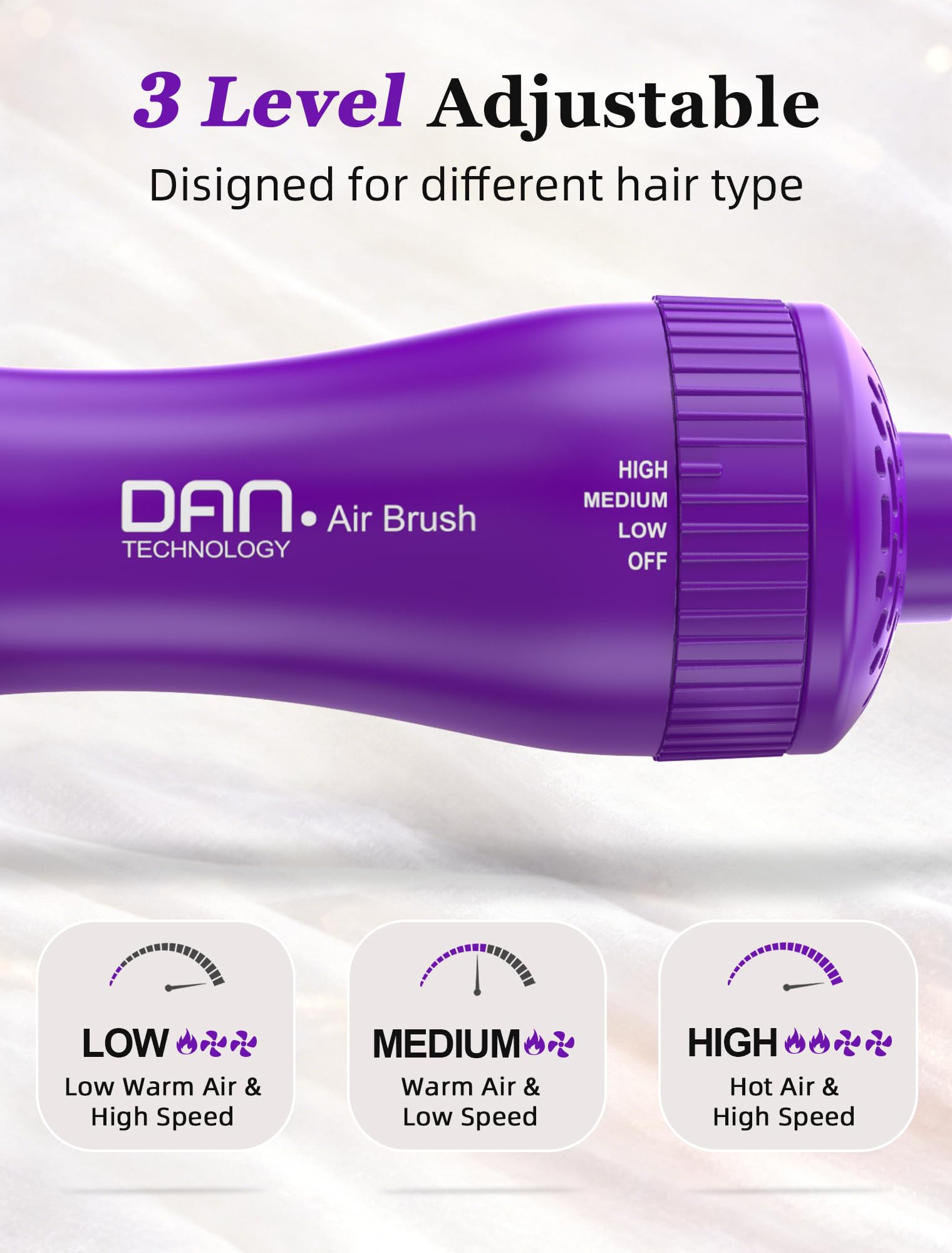 DAN Technology mini brush packed in a travel bag for portable styling convenience