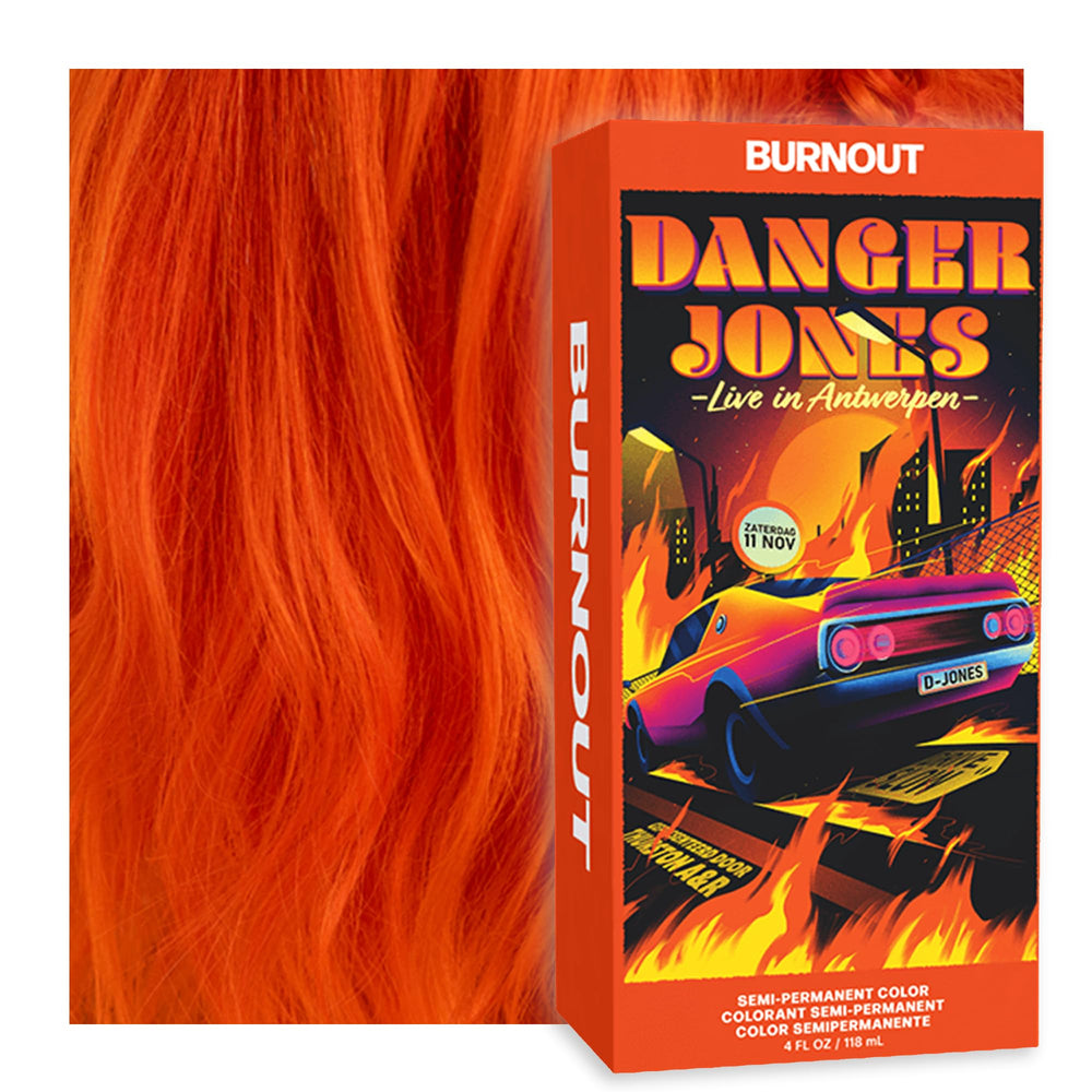 Danger Jones front packaging showing vibrant orange shade and benefits