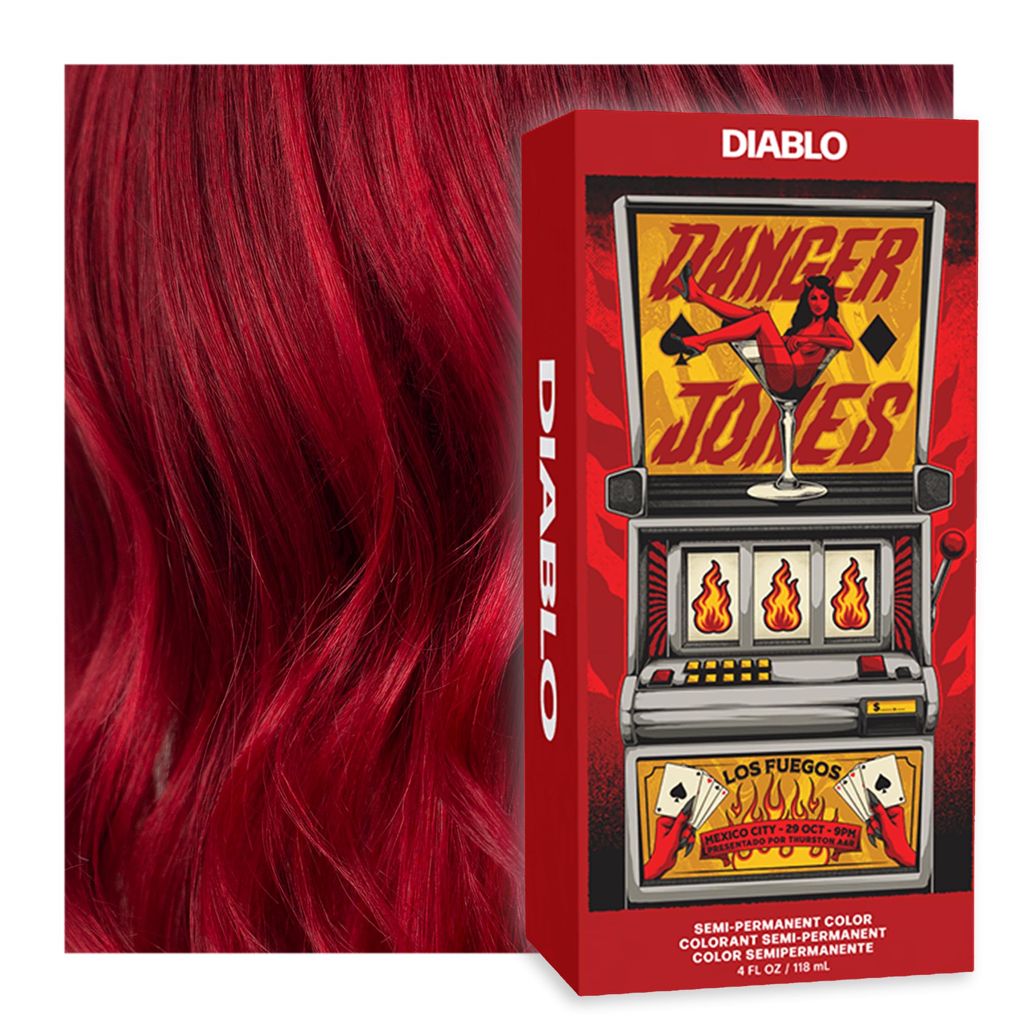 Danger Jones Diablo front packaging shows bold red shade and clean branding to help selection
