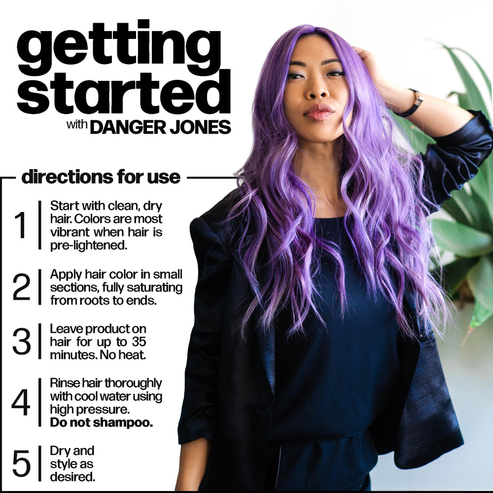 Danger Jones application scene with gloved hands applying color showing mess-free, precise results