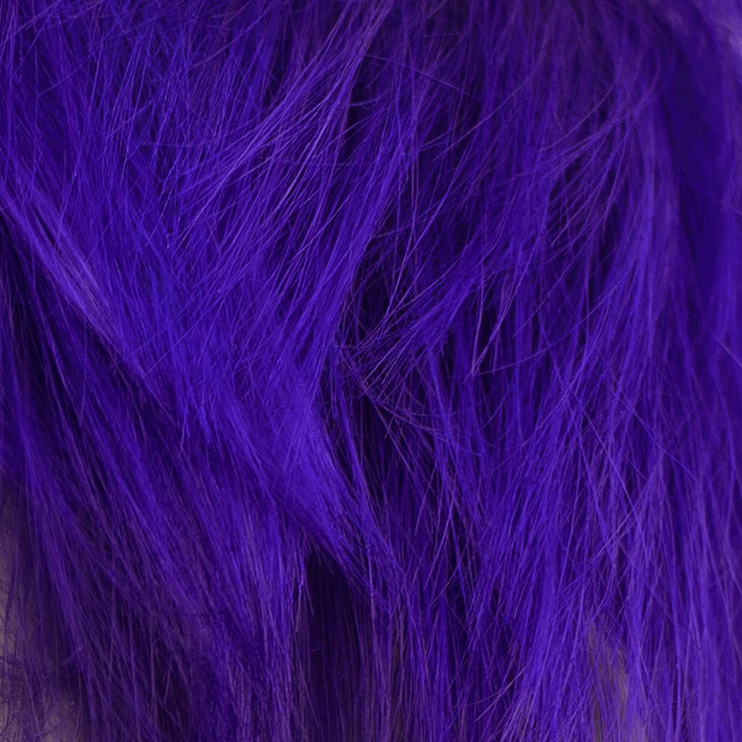 Danger Jones model with Libertine Violet hair showing vibrant color and conditioned shine