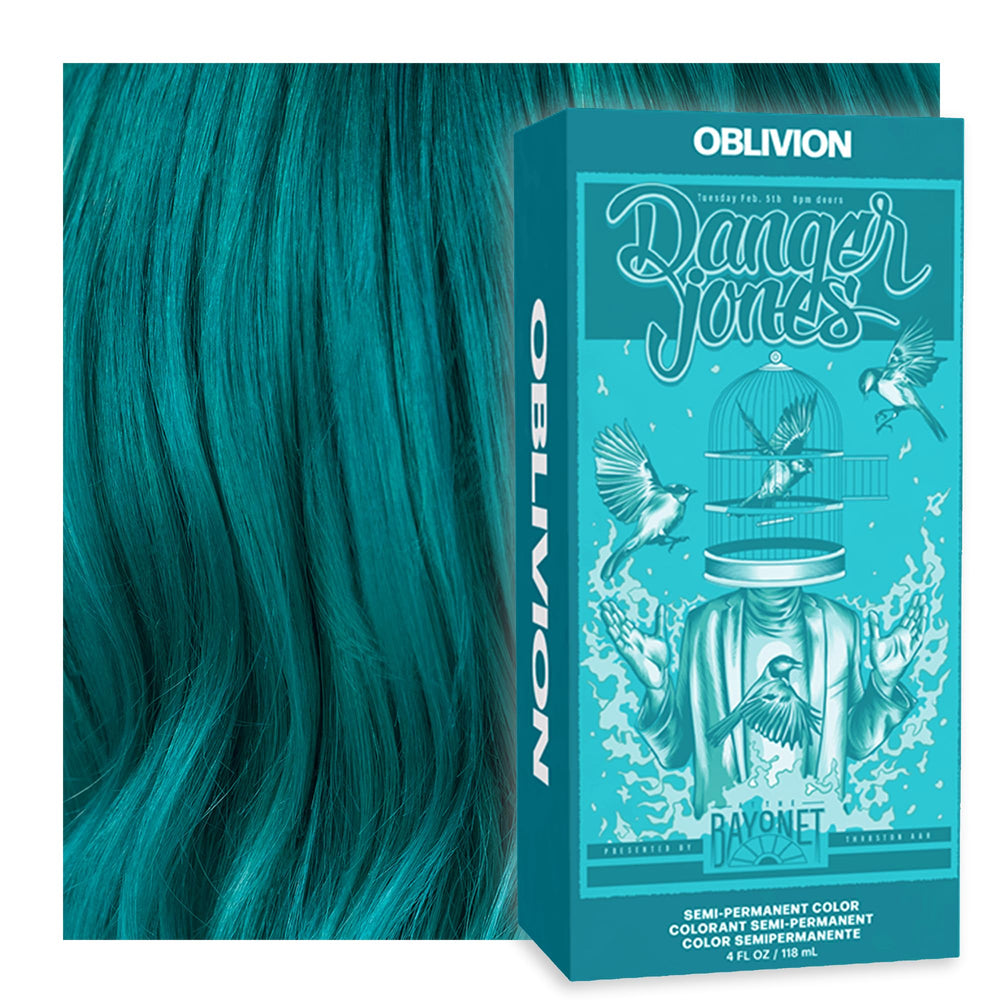 Danger Jones front packaging showing vibrant teal shade and product benefits
