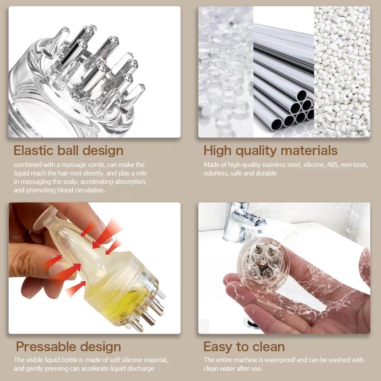 DAPENG applicator silicone tip being rinsed for cleaning and hygiene benefit