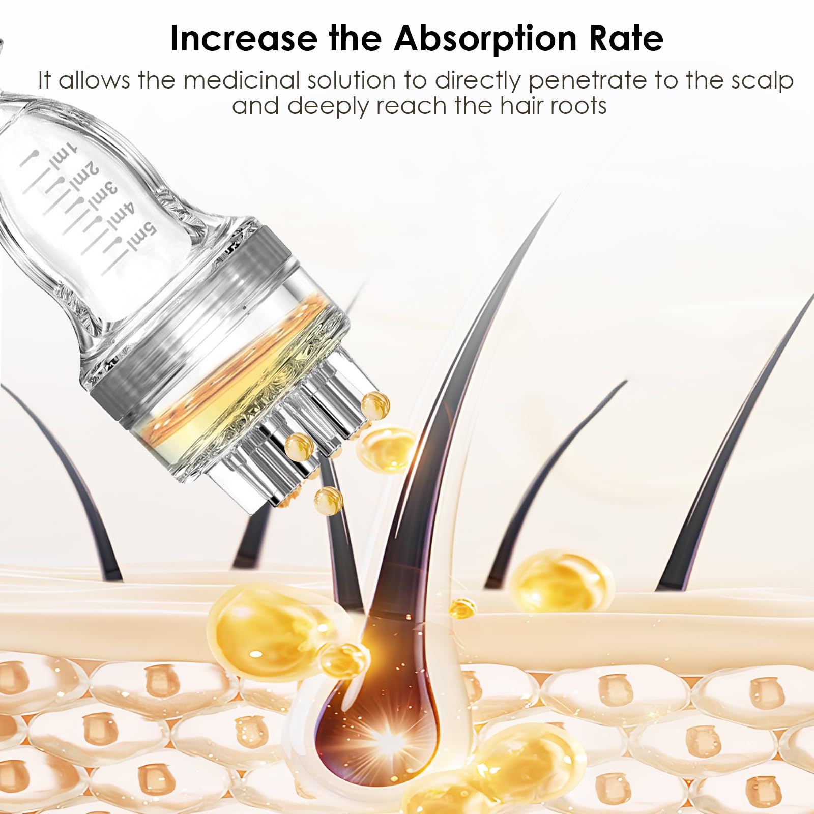 DAPENG volume scale close-up showing accurate dosage monitoring benefit