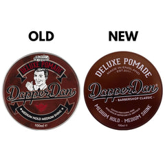 Dapper Dan pomade on hands being warmed for even distribution and frizz control