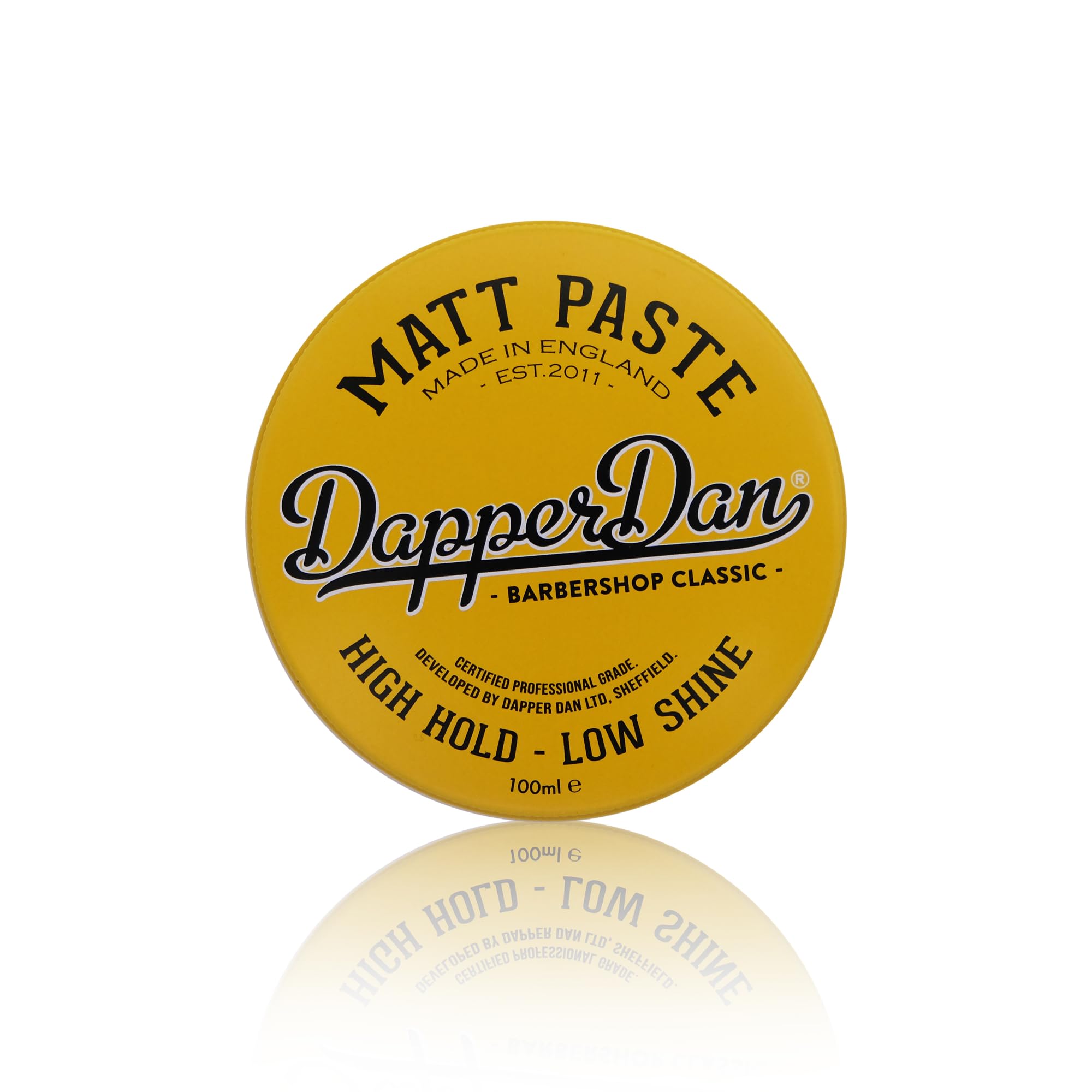 Dapper Dan front packaging showing product and clean matte benefit