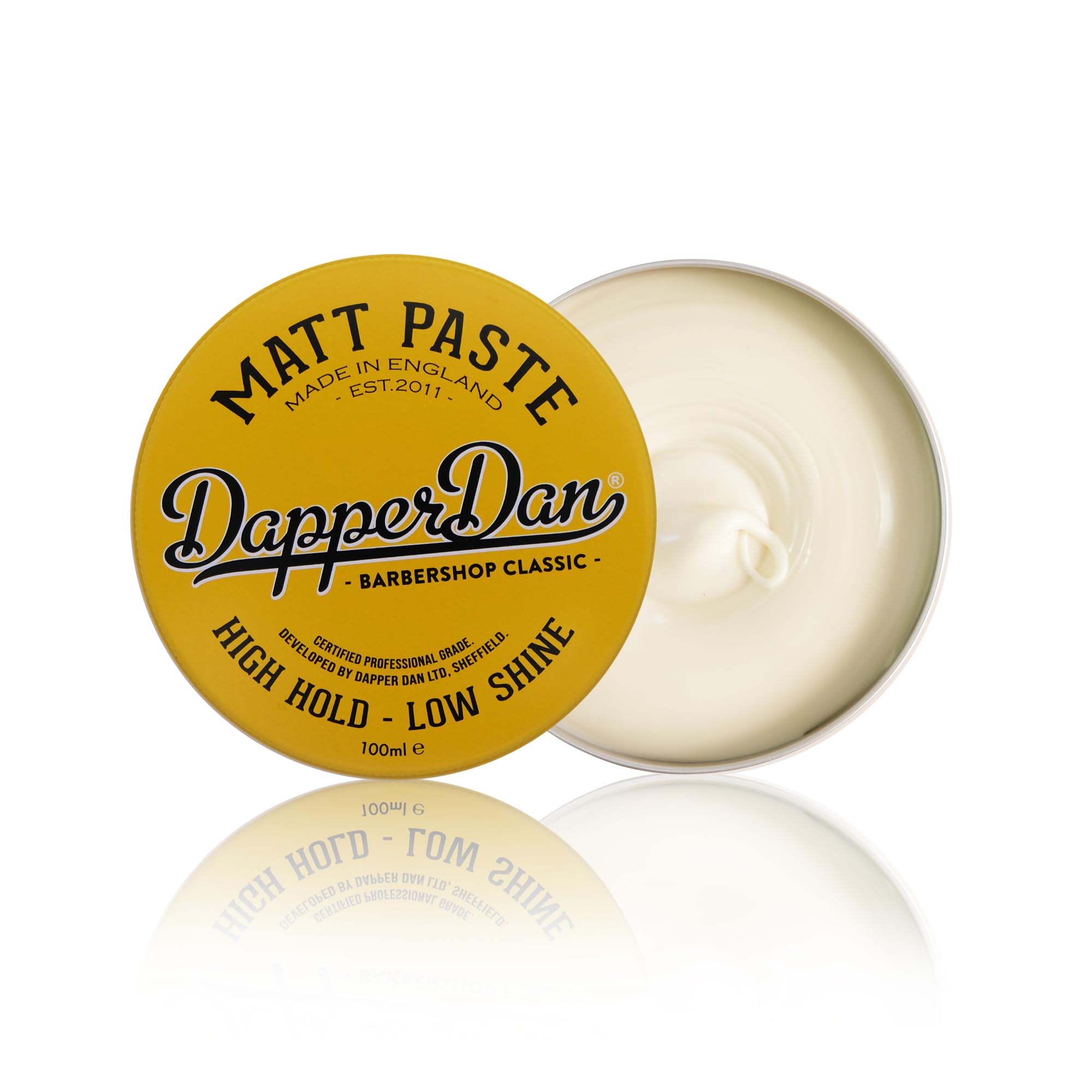 Dapper Dan styled quiff side view demonstrating volume and matte finish