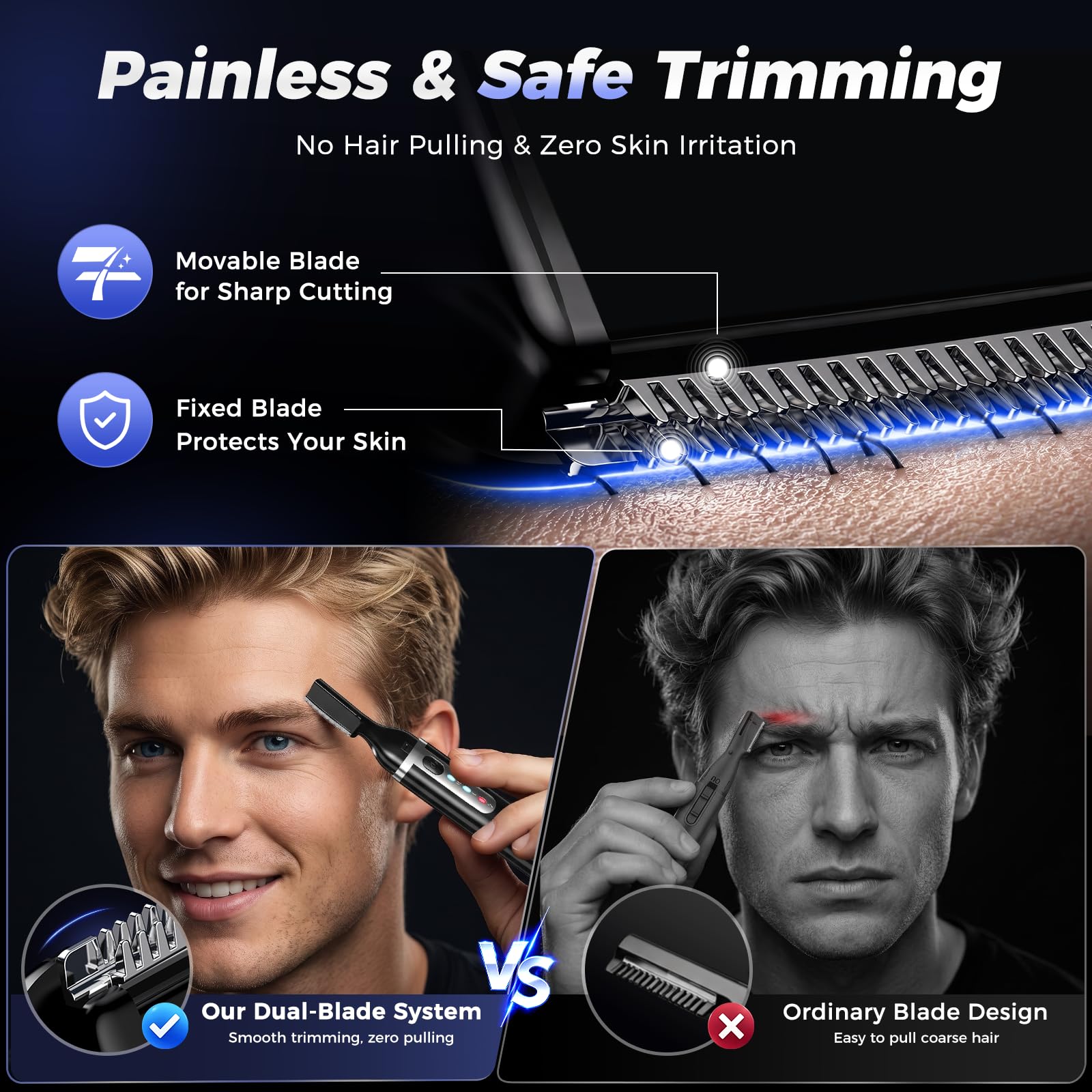 Dapsang blade closeup highlighting hypoallergenic sharpness and safety