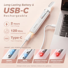 Dapsang LED light illuminating fine hairs for accurate grooming