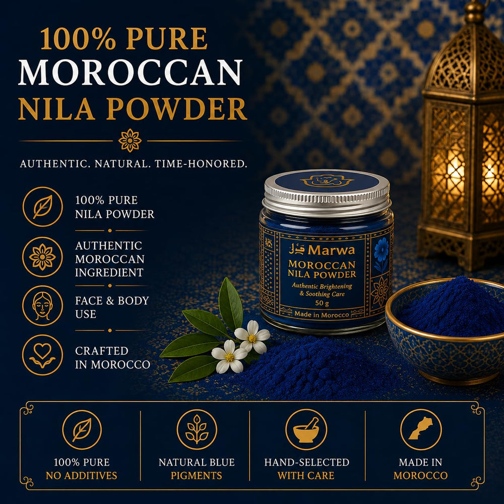 Dar Marwa mixing bowl with powder blended into creamy mask for easy use