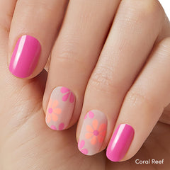 Dashing Diva Coral Reef close-up texture highlighting glossy finish
