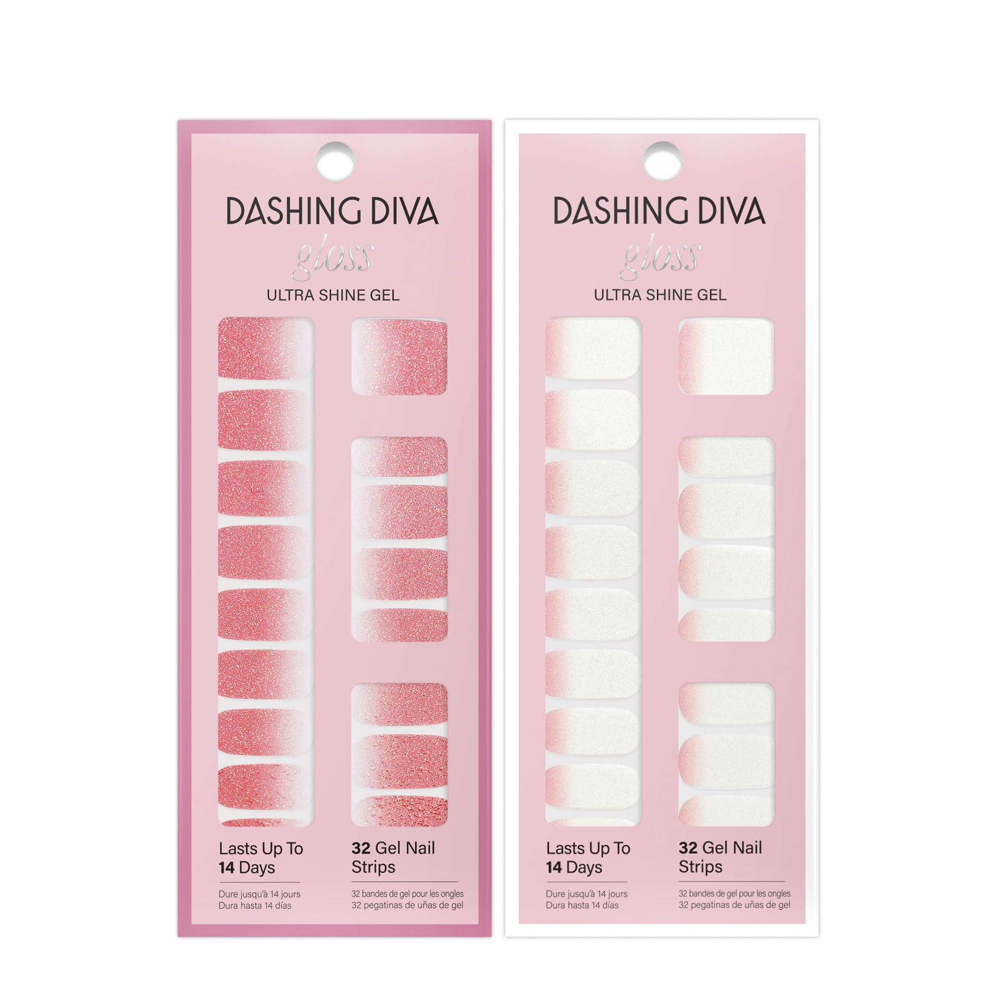 Dashing Diva finished mani sunset ombre handshot showcasing polished, long-lasting wear