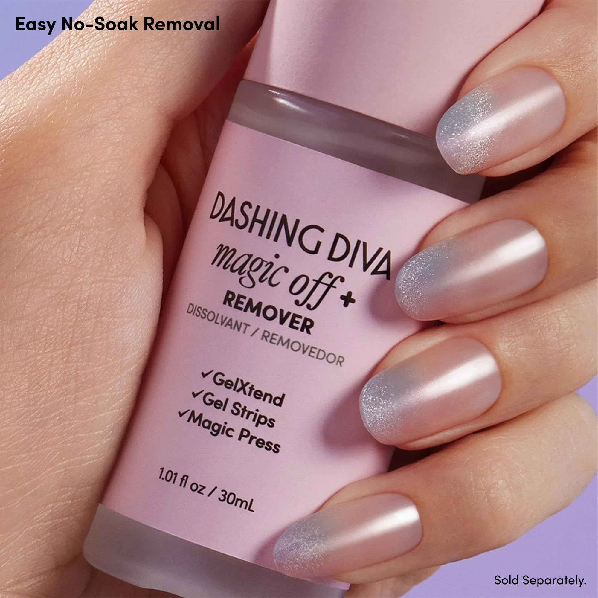 Dashing Diva lifestyle flatlay with both sets and accessories for travel-ready mani