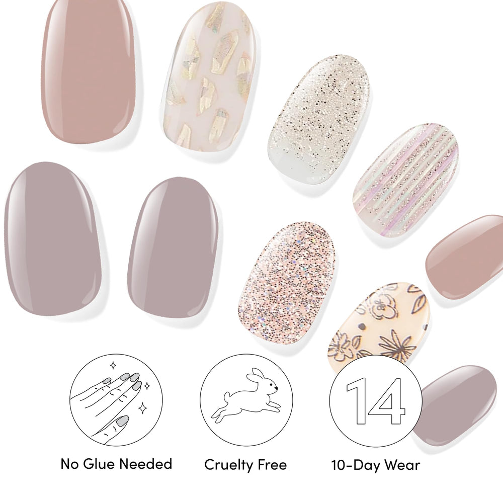 Dashing Diva nails in use on model hand showcasing instant glossy manicure