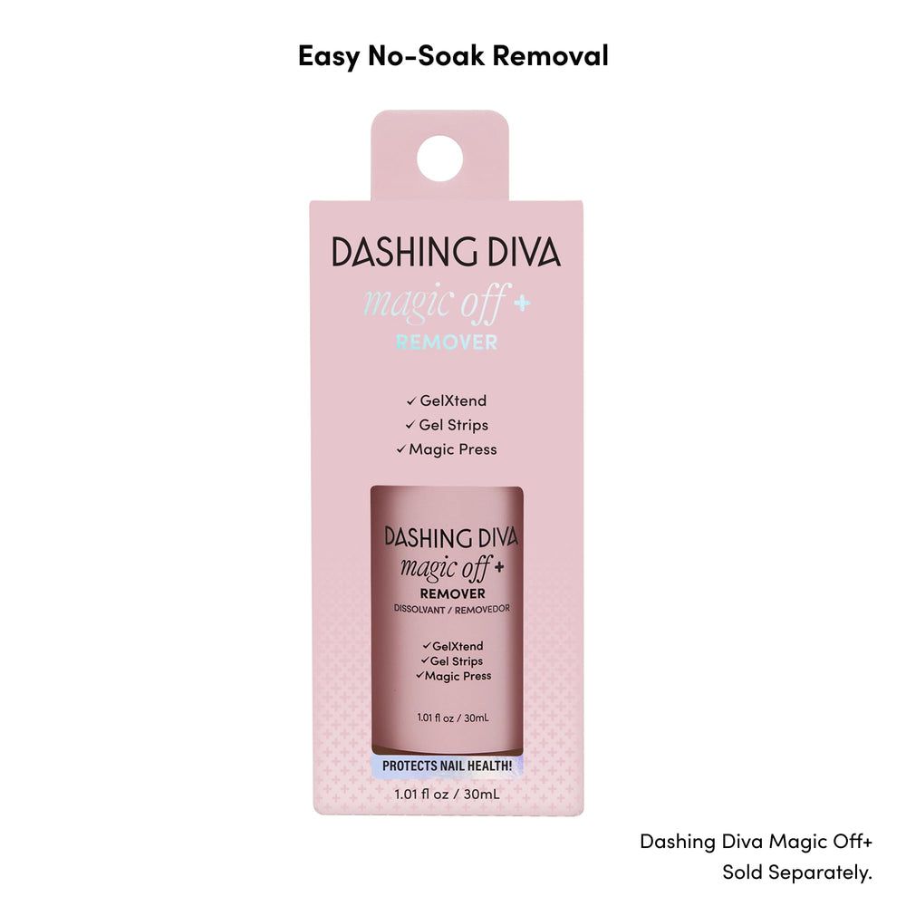 Dashing Diva on model hand for scale, showing true-to-life fit and coverage