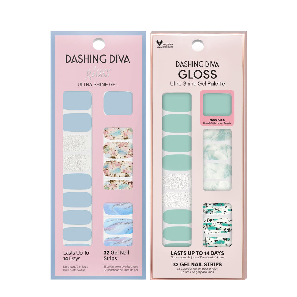 Dashing Diva strips on a hand to show scale and fit for nails