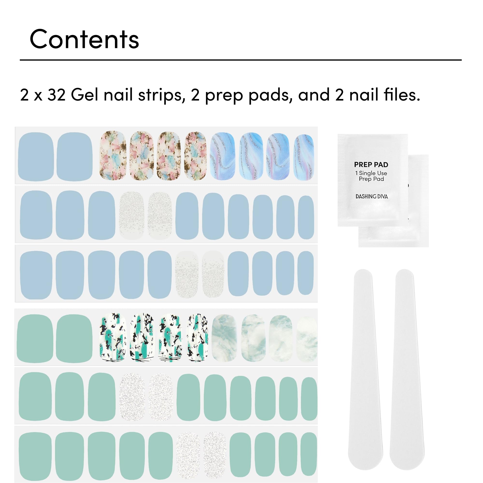 Dashing Diva gel strip being applied to nail for fast salon-style results