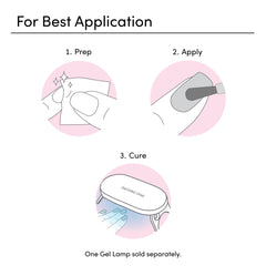 Dashing Diva being applied on nails for fast cure and chip protection