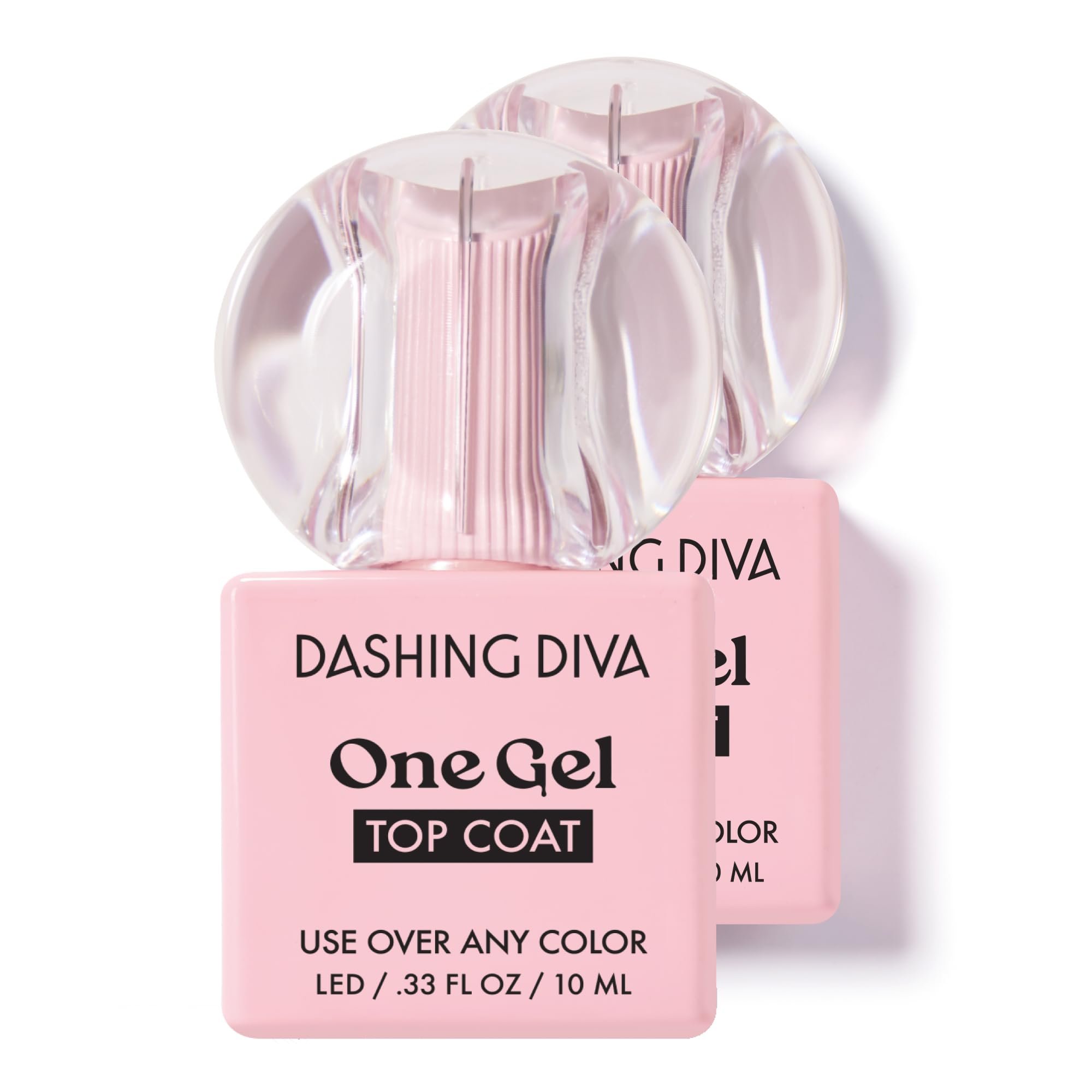 Dashing Diva front packaging showing two top coat bottles and 60-second cure benefit