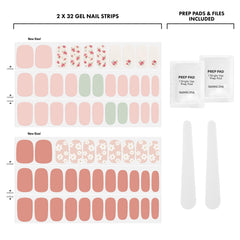 Dashing Diva two sets flatlay displaying both designs and included strips
