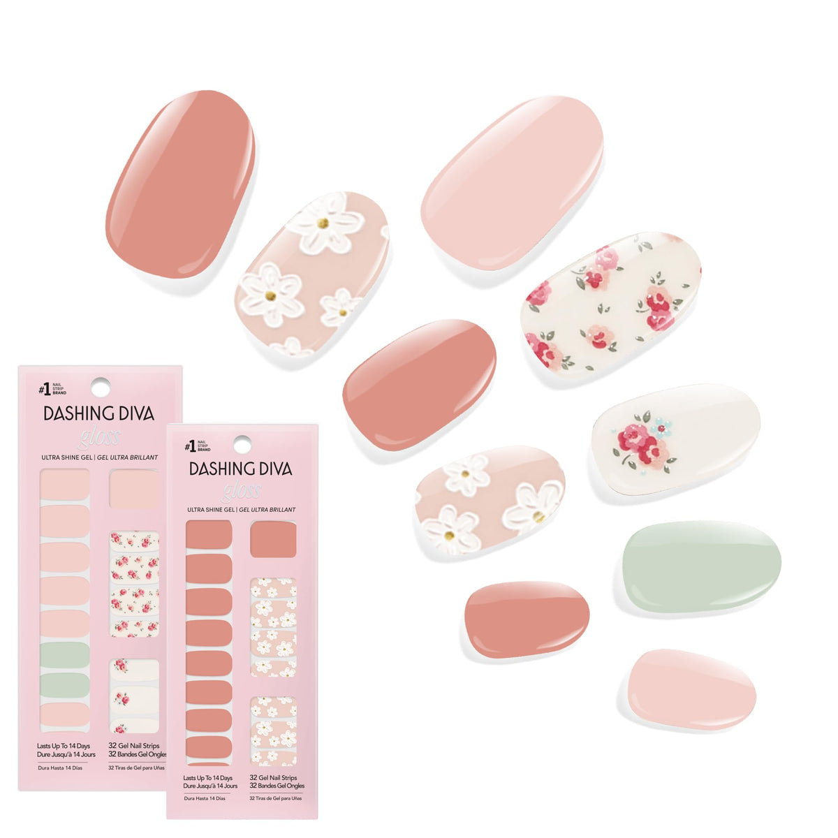 Dashing Diva front packaging showing Vintage Florals bundle and glossy finish