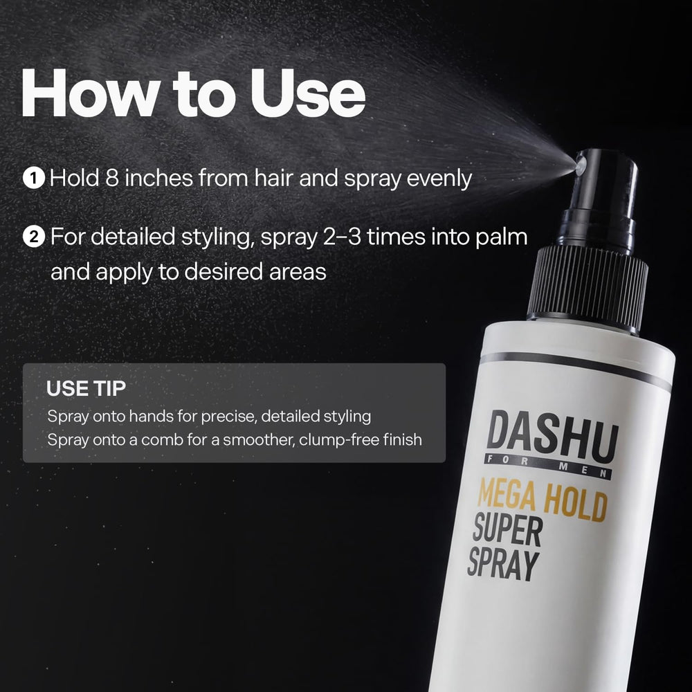 DASHU bottle on bathroom vanity suggesting easy wash-out after styling