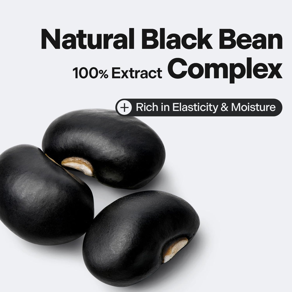 DASHU side label with ingredient list highlighting black bean extract benefit