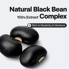 DASHU side label with ingredient list highlighting black bean extract benefit