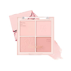 dasique palette front view showing four rosy pink shades for versatile looks