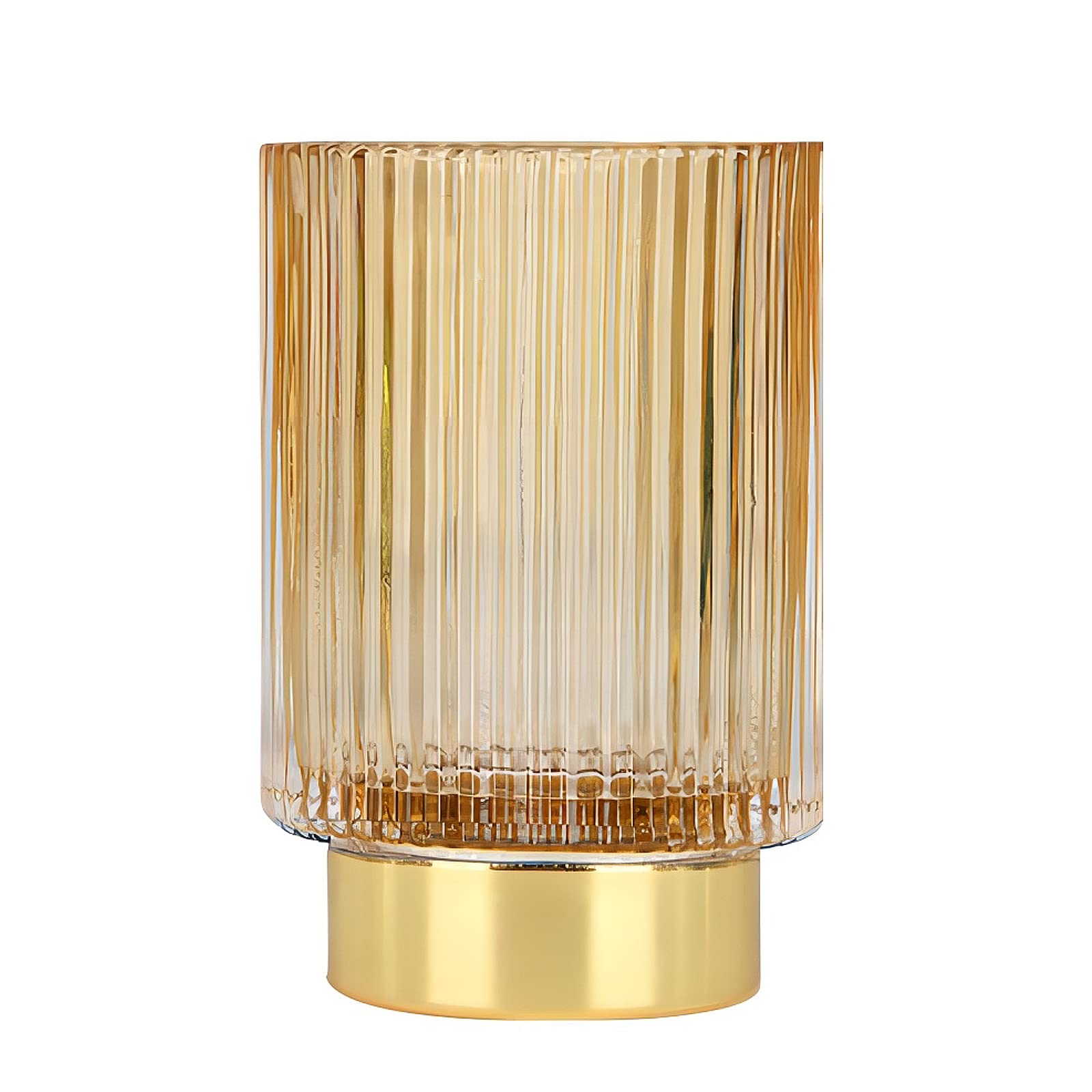DASITON front view of striped glass holder showing elegant storage benefit