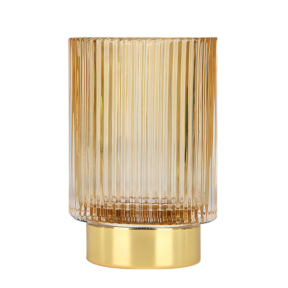 DASITON front view of striped glass holder showing elegant storage benefit