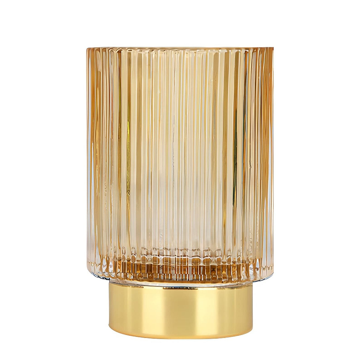DASITON front view of striped glass holder showing elegant storage benefit