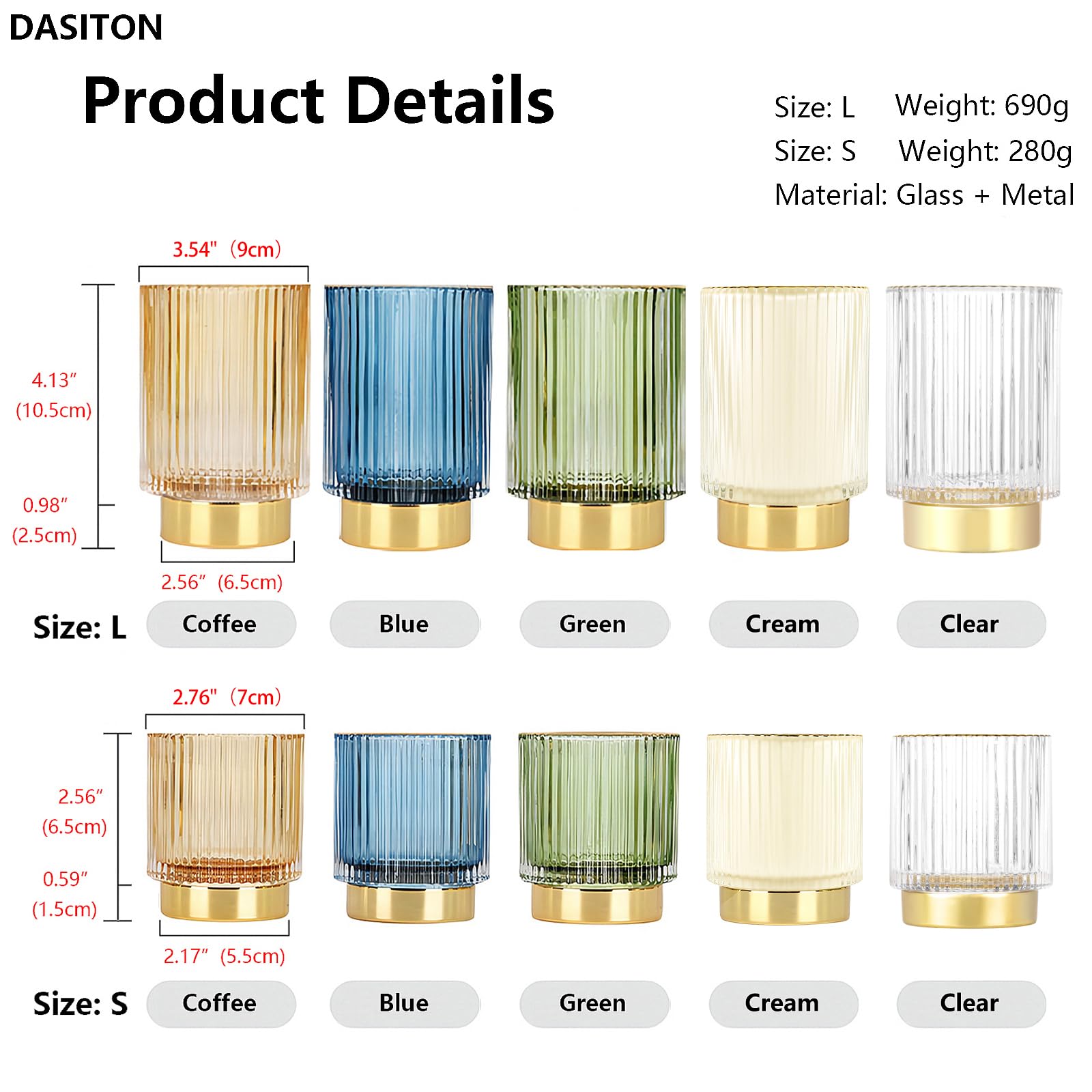 DASITON on vanity with decor illustrating stylish organization benefit