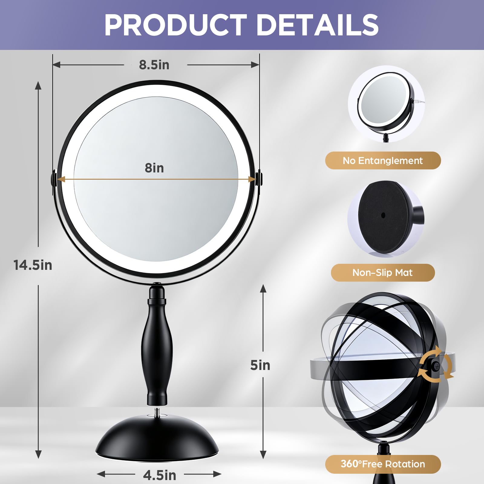 DASLAVA beside common objects to show compact 8-inch size and scale
