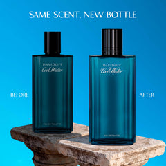 Davidoff Cool Water spray being applied demonstrating mist and quick freshness benefit