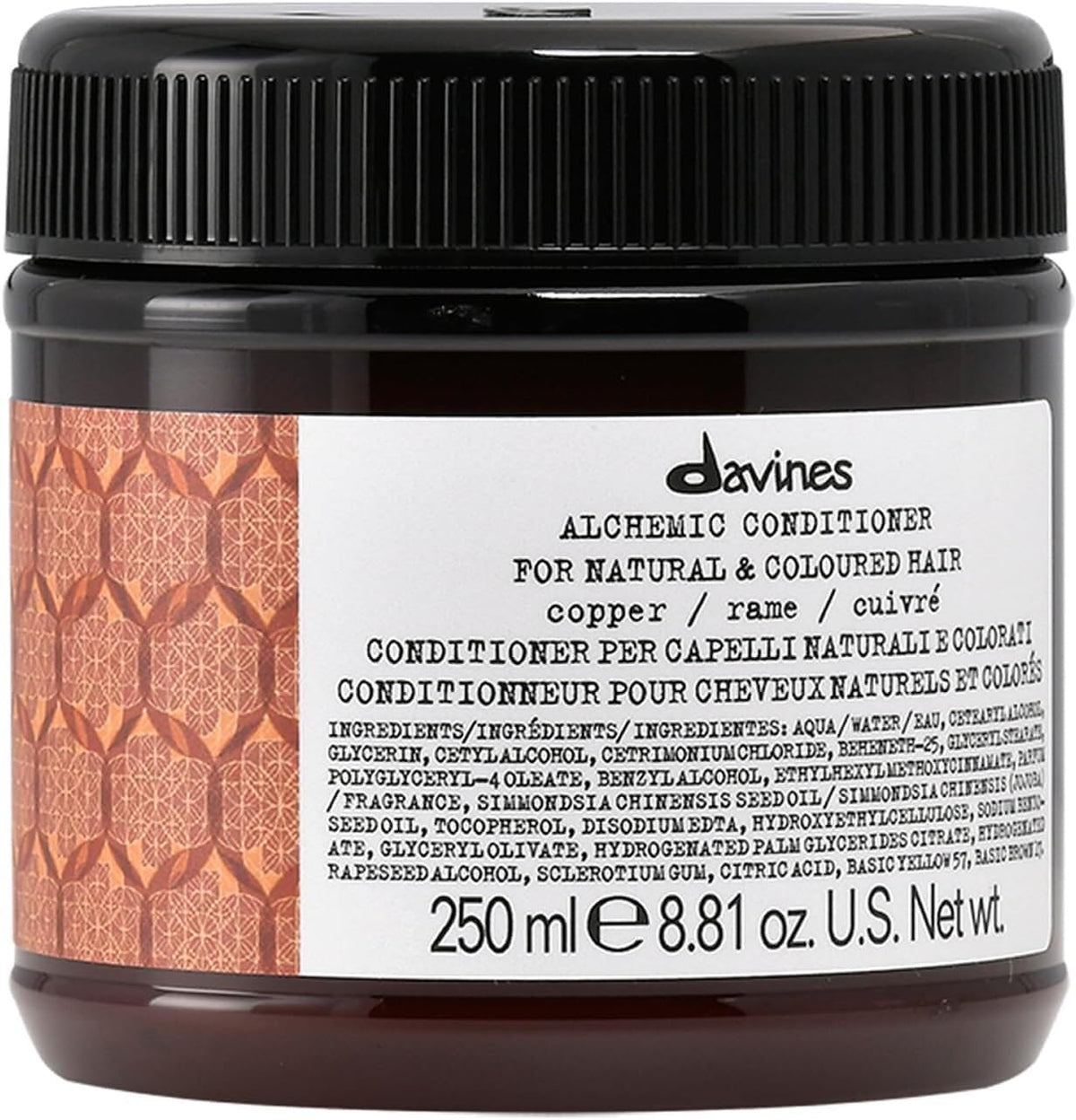 Davines Alchemic Copper front packaging showing bottle and copper tone boost