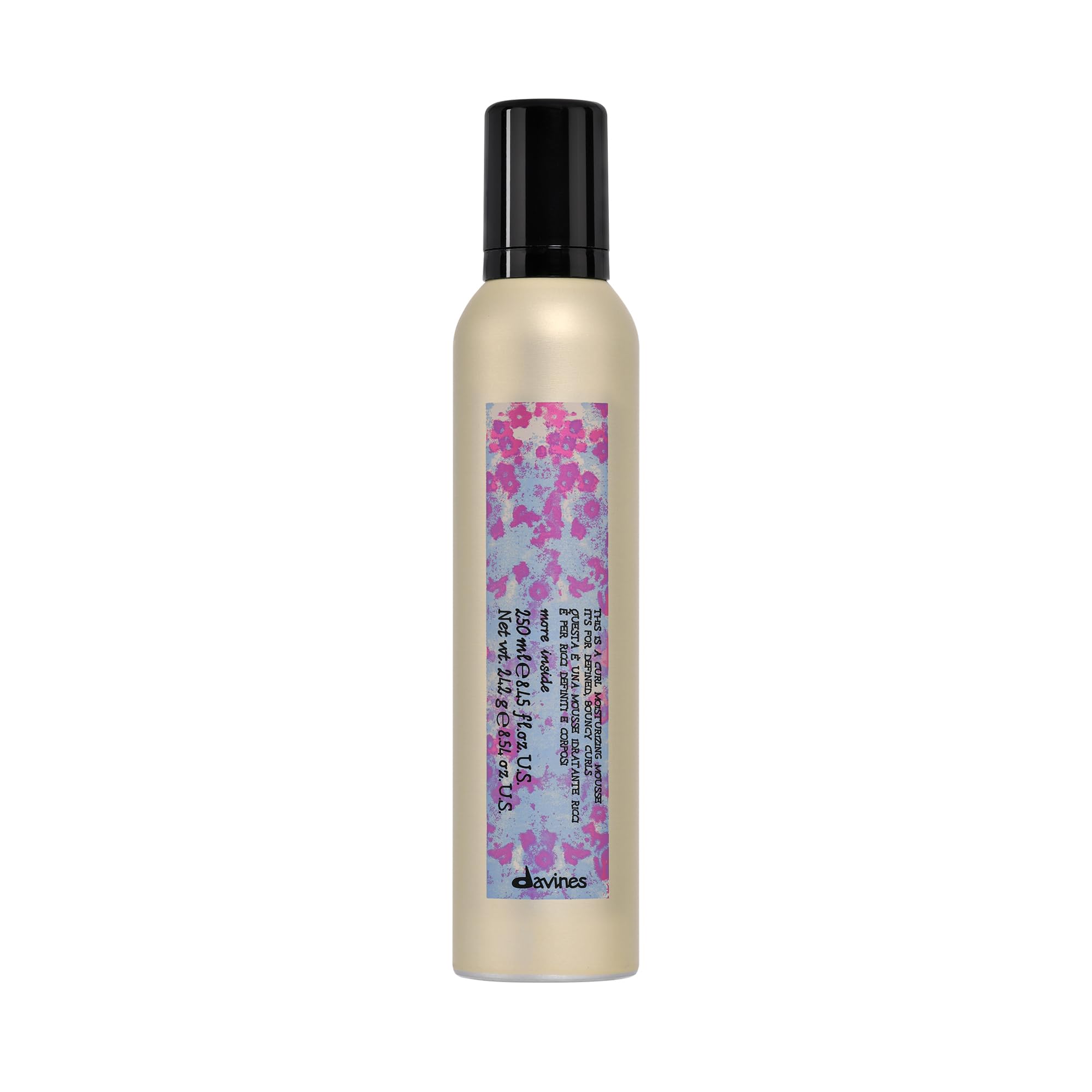 Davines product front packaging showing brand and curl mousse benefit