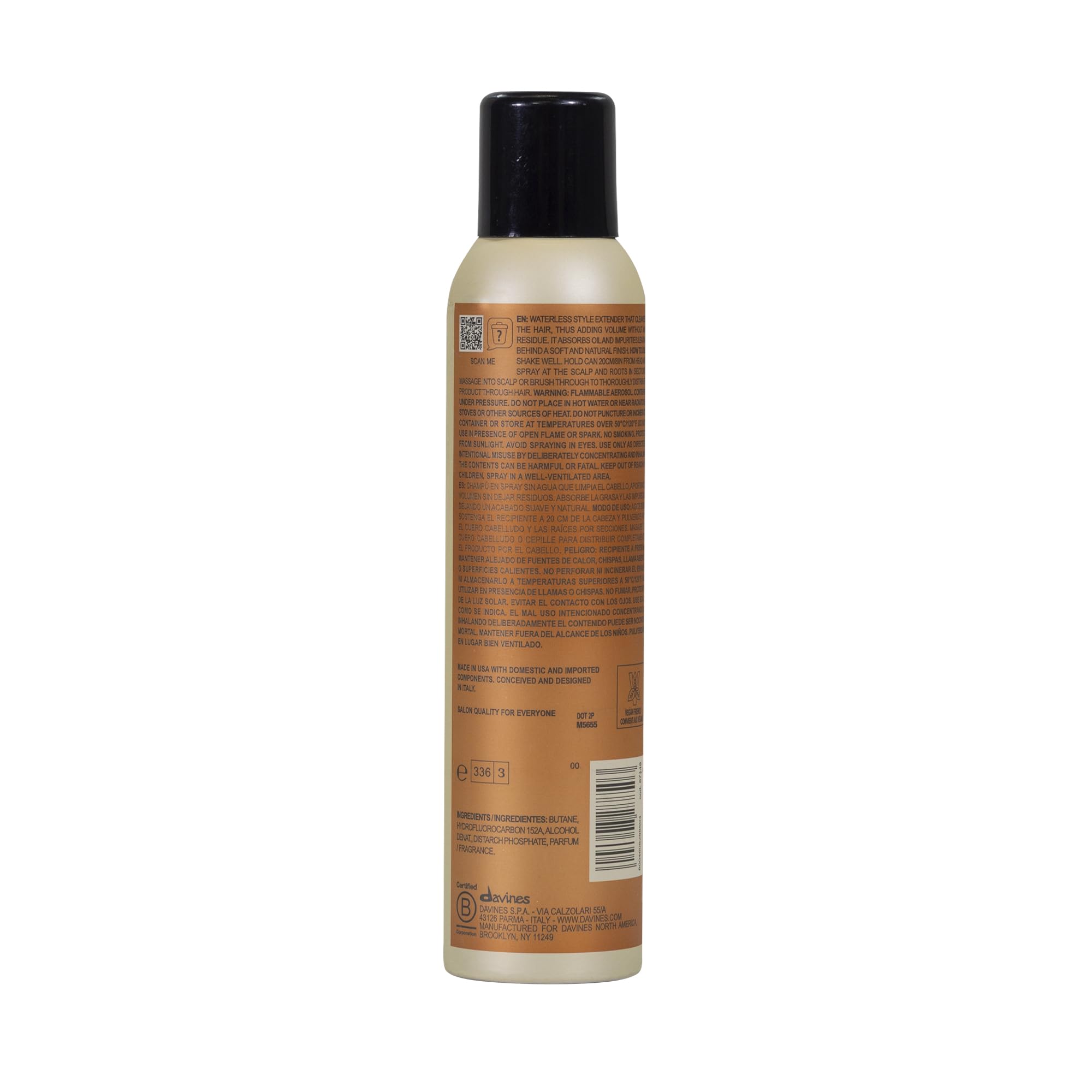 Davines dry shampoo aerosol nozzle detail for precise application and even distribution benefit