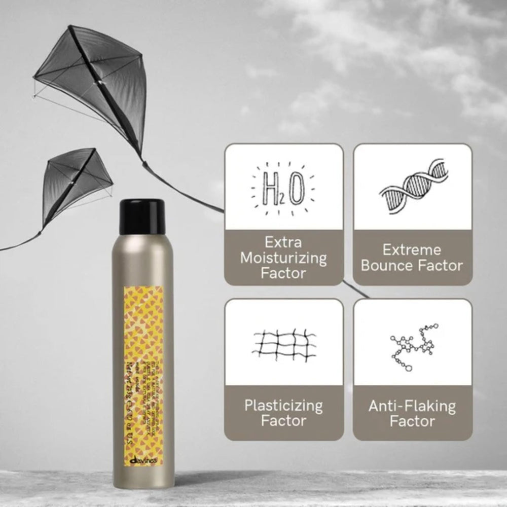 Davines bottle in hand for size and portability advantage